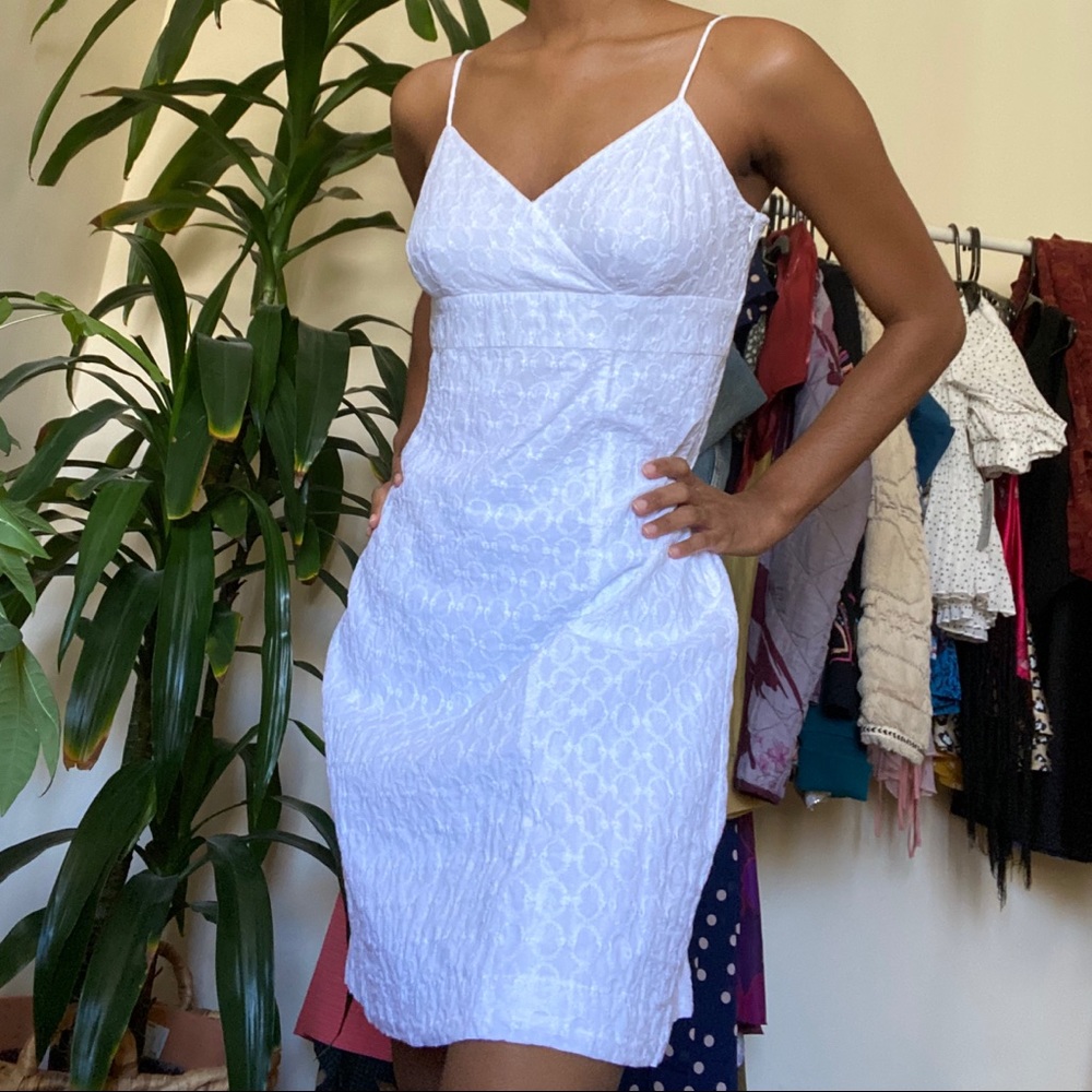 Ann Taylor Petites White summer dress